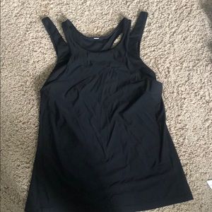 Black lululemon built in bra tank